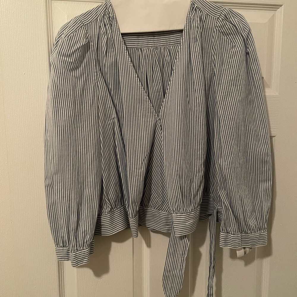 Madewell cotton wrap top size L (excellent condition)
